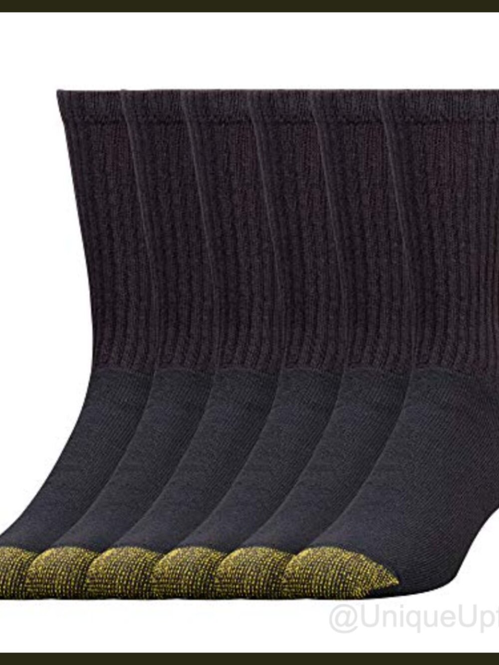 Men's Cotton Crew Athletic Socks 6-Pack Reinforced Toe